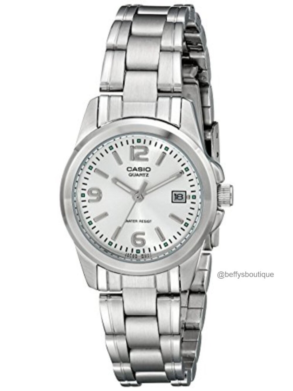 Casio Stainless Steel Analog Watch with Date Luminous Hands
